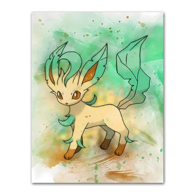 Phyllali Aquarelle : Éclat de Forêt Peinture par Numéro Pokémon