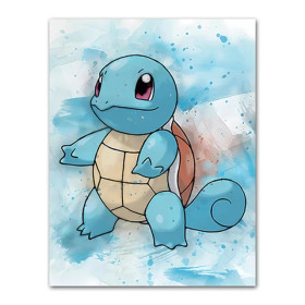 Carapuce Aquarelle : Fraîcheur Aquatique Peinture par Numéro Pokémon