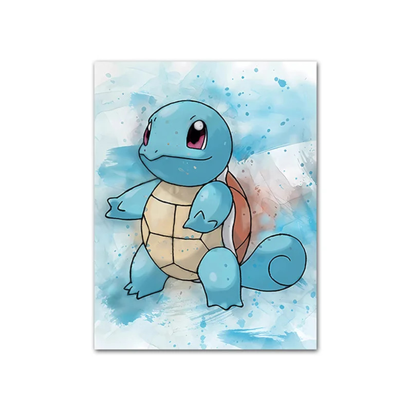 Résultat final de la peinture Carapuce aquarelle.