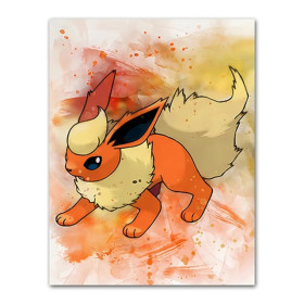 Pyroli Aquarelle : Chaleur et Flammes Artistiques Peinture par Numéro Pokémon