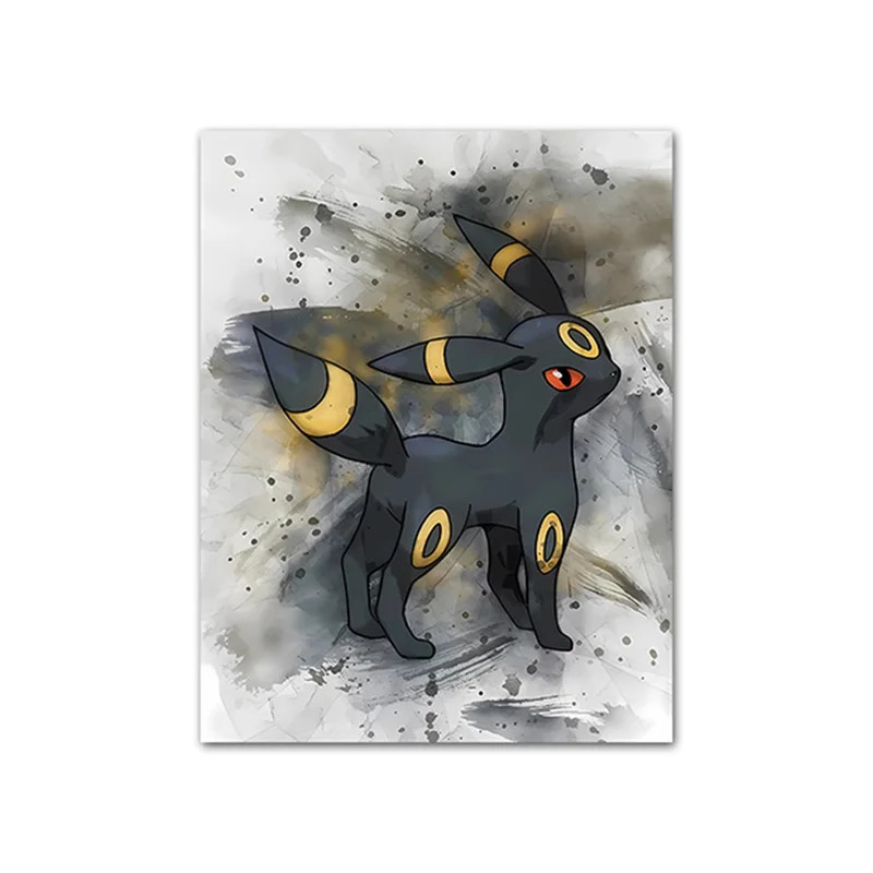 Résultat final de la peinture Noctali aquarelle.