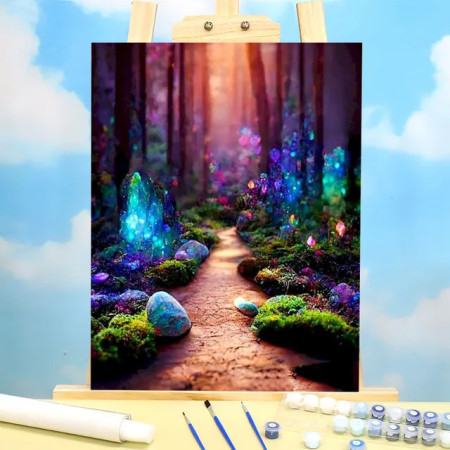 Sentier de la Forêt Fluorescente Peinture par Numéro Fantaisie