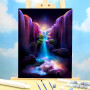 Cascade du Royaume Cristallin Peinture par Numéro Fantaisie