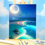 Paradis Lunaire aux Récifs Miroitants Peinture par Numéro Fantaisie