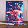Maison Champignon Féerique Peinture par Numéro Fantaisie
