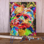 Yorkshire Multicolore : Style Pop Art Pétillant Peinture Par Numéros Chiens