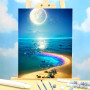 Plage Enchantée au Clair de Lune Peinture par Numéro Fantaisie