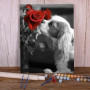 Cavalier King Charles à la Rose Éclatante Peinture Par Numéros Chiens