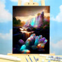 Cascade de Cristal Arc-en-Ciel Peinture par Numéro Fantaisie