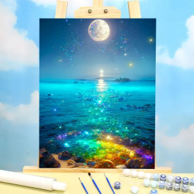 Chemin de Pierres Précieuses Lunaire Peinture par Numéro Fantaisie