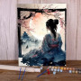 Geisha sous la Lune et Cerisiers Peinture par Numéro Femmes
