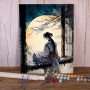 Geisha à la Fenêtre Nocturne Peinture par Numéro Femmes