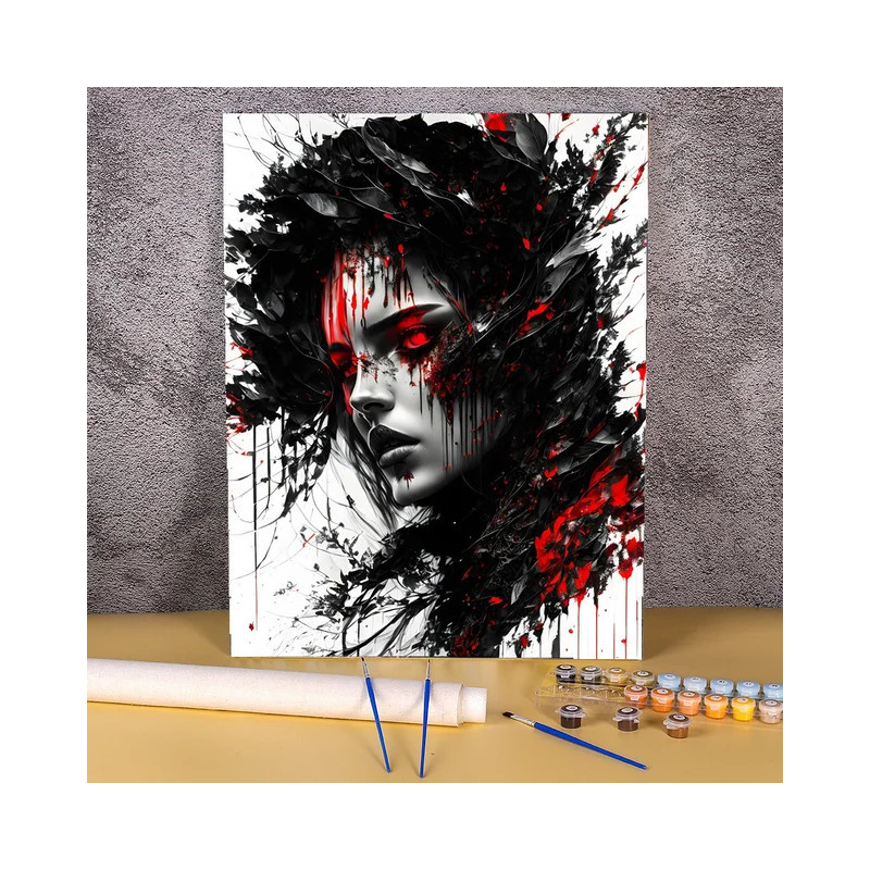 Résultat final de la peinture par numéro Tentation Sombre