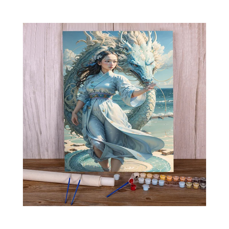 Résultat final de la peinture par numéro Danse du Dragon