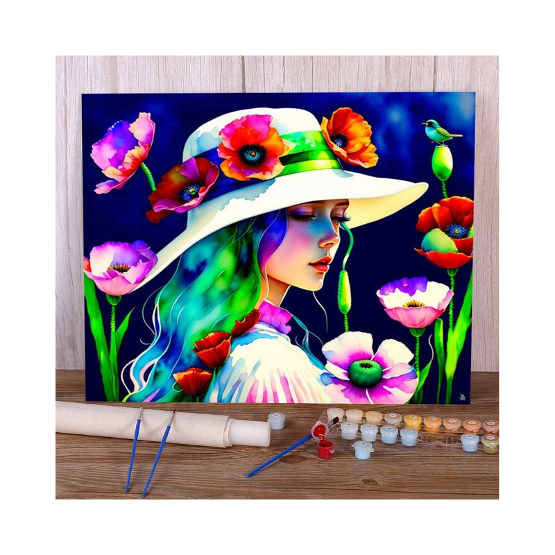 Résultat final de la peinture par numéro Jardin Secret Féerique