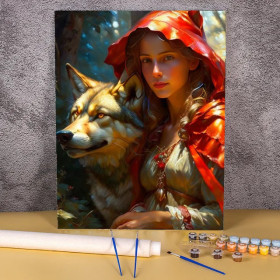 Le Chaperon Rouge & le Loup Mystique Peinture par Numéro Femmes