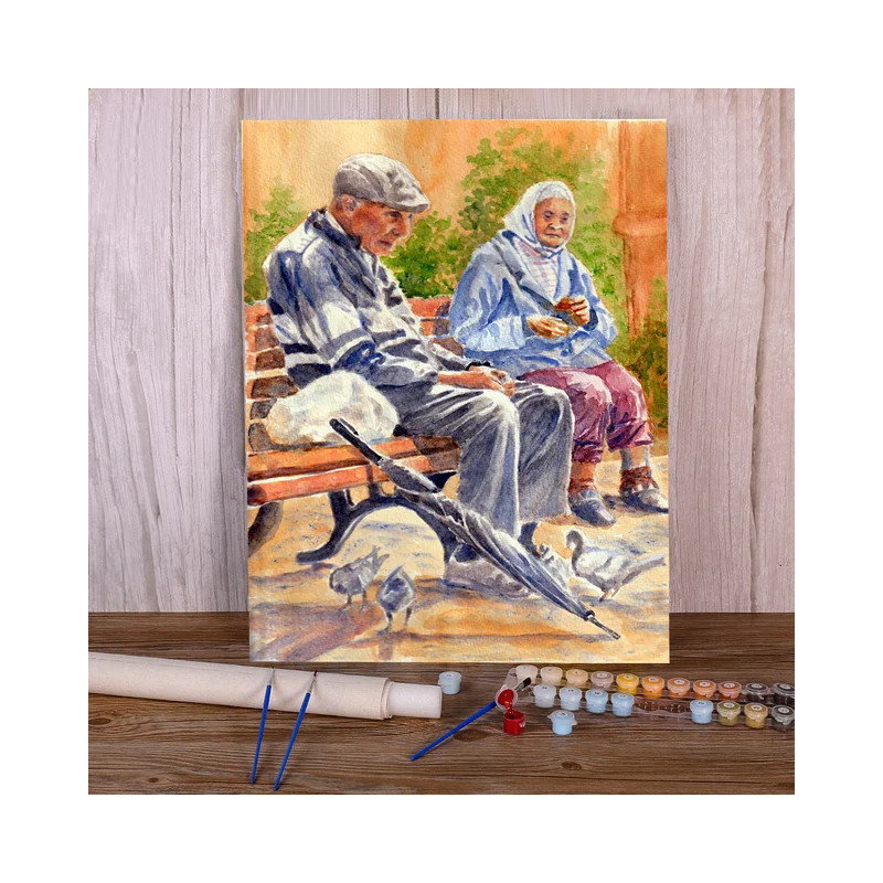 Résultat final de la peinture par numéro Complicité au Parc