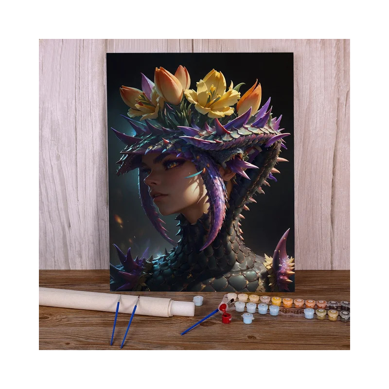 Résultat final de la peinture par numéro Reine des Dragons