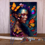 Nymphe aux Papillons Peinture par Numéro Femmes