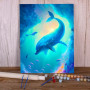 Dauphins Océan Fantastique Toile Artistique Peintures par numéros  Poissons