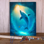 Dauphins Cosmos Enchanté Toile de Rêve Peintures par numéros  Poissons