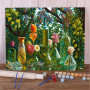 Flacons Fleuris Peinture par Numéro Cuisine