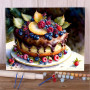 Gâteau aux Baies Sauvages Peinture par Numéro Cuisine