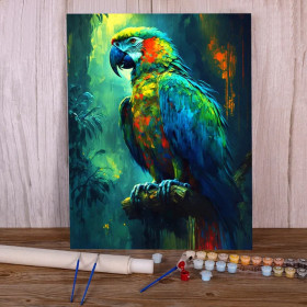 Perroquet Arc-en-Ciel Peinture Par Numéro Oiseaux