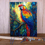 Ara sous la Pluie Tropicale Peinture Par Numéro Oiseaux