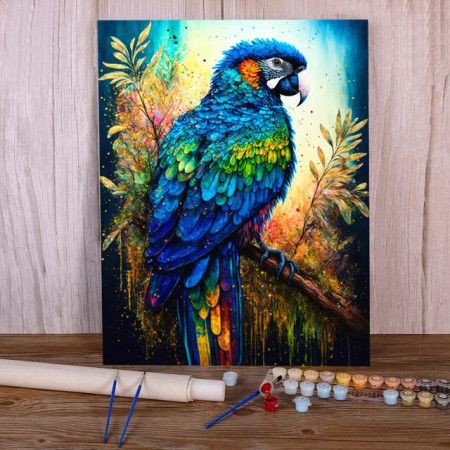 Ara Galactique Peinture Par Numéro Oiseaux