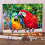 Aras Colorés de la Jungle Peinture Par Numéro Oiseaux