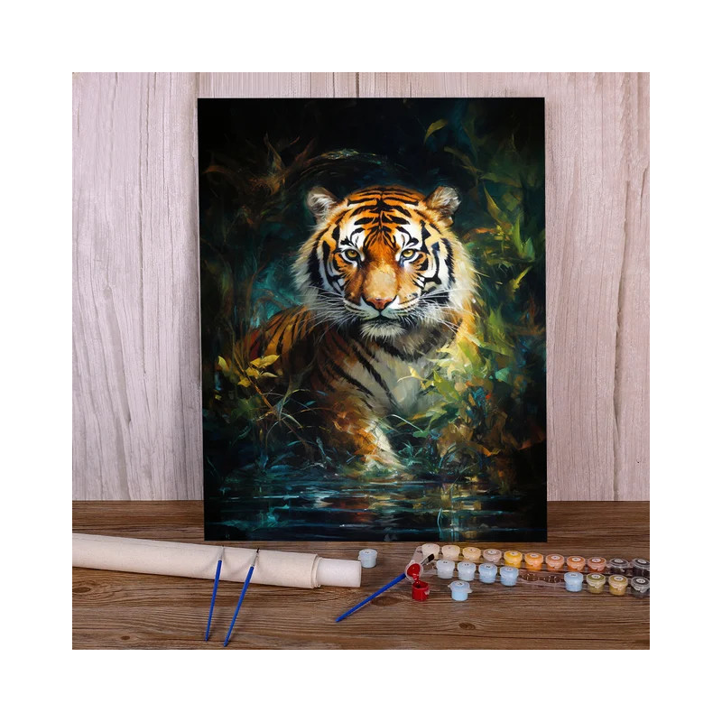 Resultat final du tableau Le Tigre Royal de la Forêt Ombragée