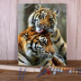 Tendresse de Tigres Royaux Peinture par Numéro Lion et Tigre
