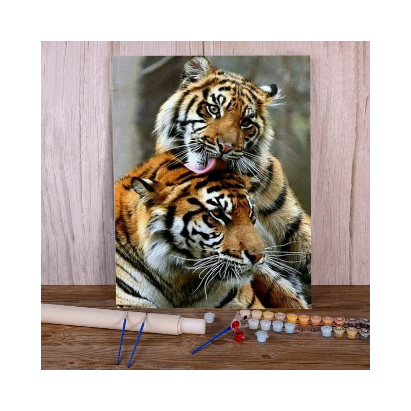 Resultat final du tableau Tendresse de Tigres Royaux
