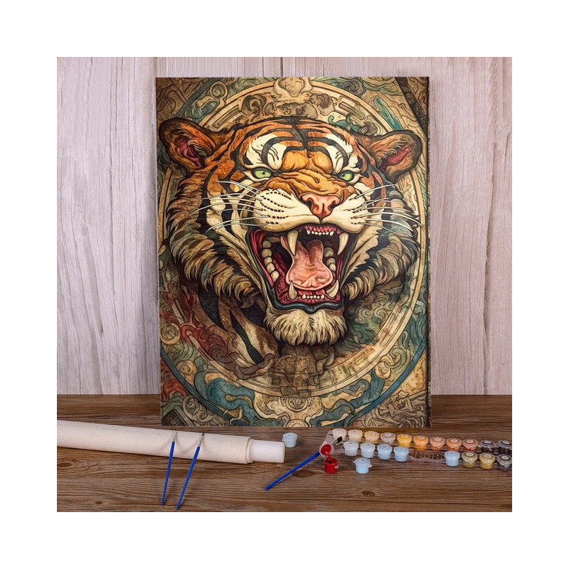 Resultat final du tableau Tigre Tribal au Rugissement Impérial