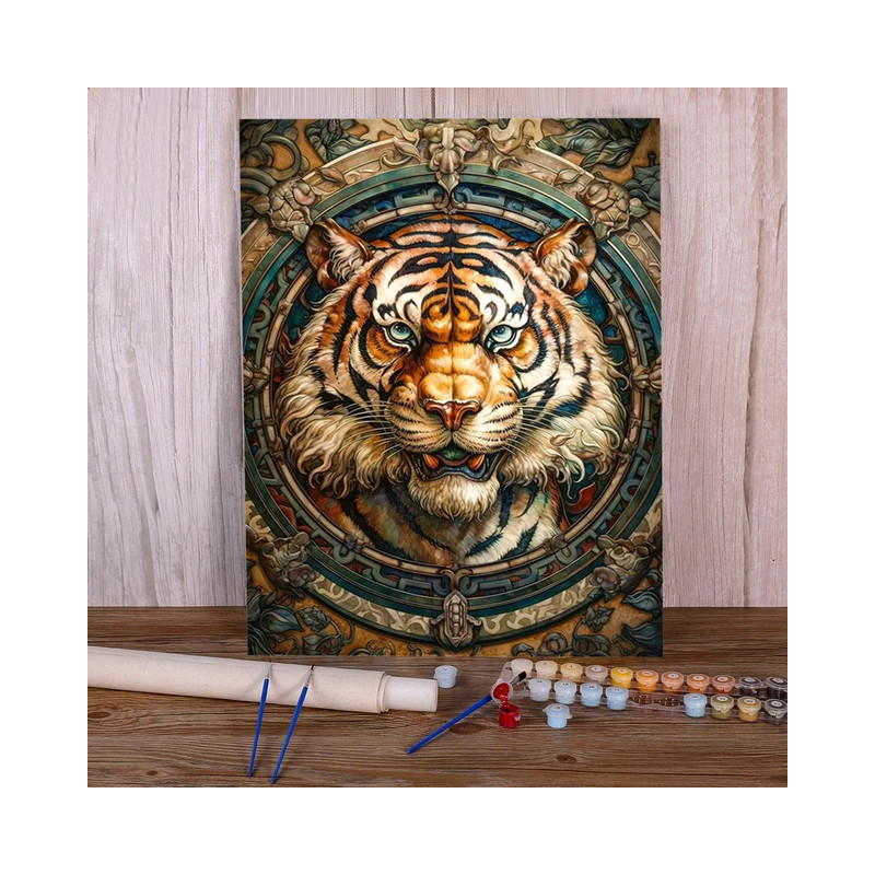 Resultat final du tableau Le Tigre Gardien du Sanctuaire Mystique