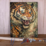Kit de peinture par numero - Le Rugissement du Tigre au Style Illustratif