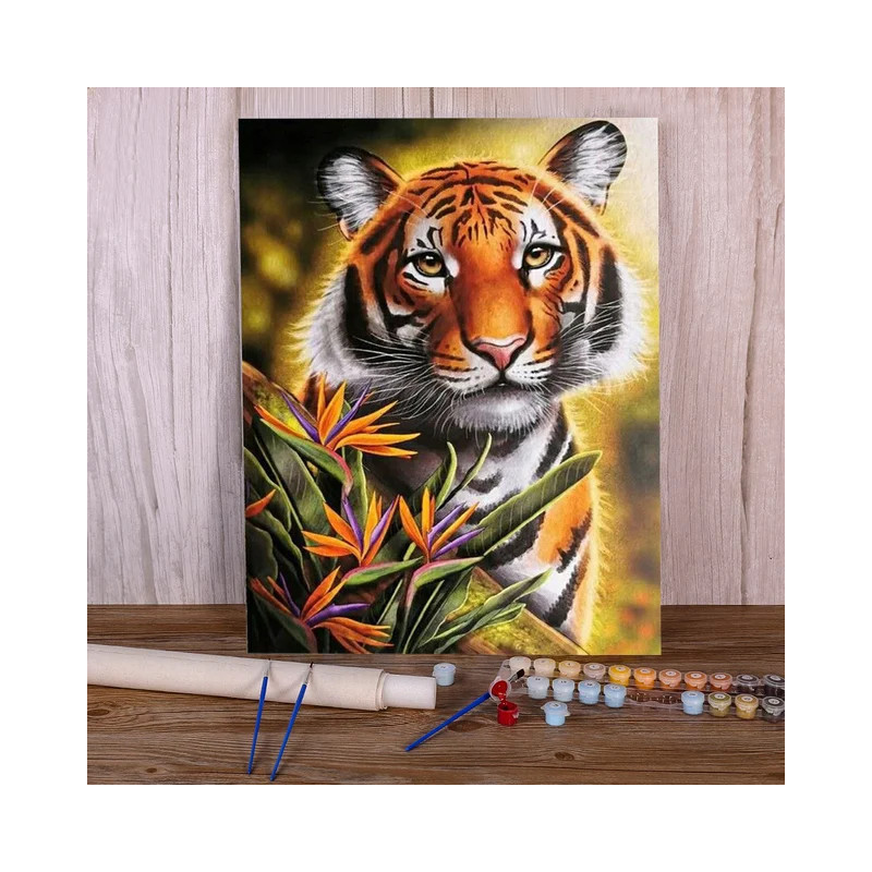 Resultat final du tableau Le Tigre Royal et l'Oiseau du Paradis