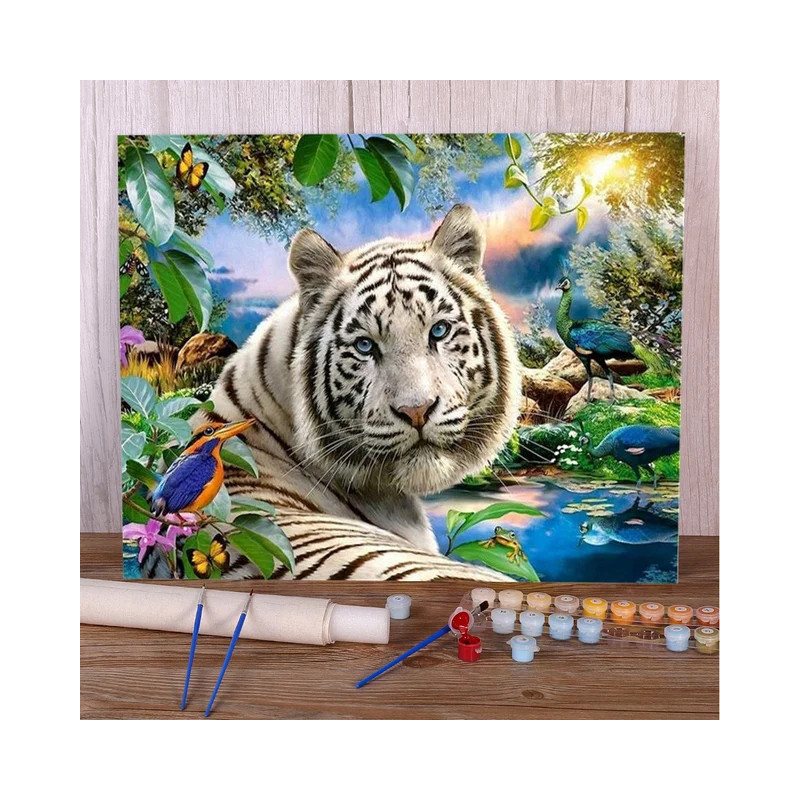 Résultat final attendu pour la peinture Tigre Blanc Oasis