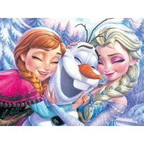 La Reine des Neiges Un Câlin Chaleureux Peinture par Numéro Disney