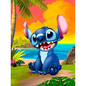 Disney Stitch Le Gremlin Bleu Hawaïen Peinture par Numéro Stitch
