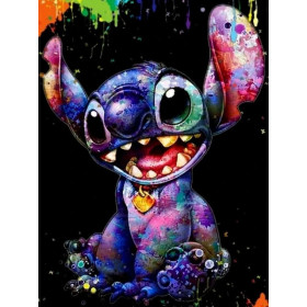 Disney Stitch L'Alien Psychédélique Peinture par Numéro Stitch