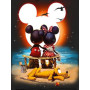 Mickey et Minnie au Clair de Lune Peinture par Numéro Saint-Valentin