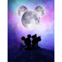 Mickey et Minnie sous la Lune Galactique Peinture par Numéro Disney