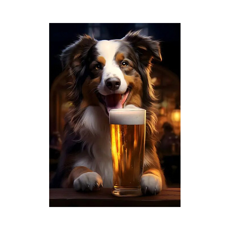 Resultat final du tableau Border Collie Joyeux au Bar