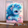 Nuâge la Licorne Kawaii des Nuages Peinture par Numéro Enfants