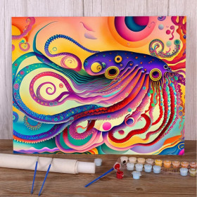 Vertige aux Couleurs Pop Peinture par Numéro Enfants