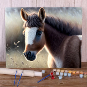 Majestueuse Étalon des Plaines Peinture Par Numéro chevaux