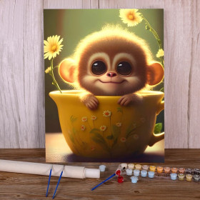 Ralentis le Câlin Paresseux Peinture par Numéro Enfants