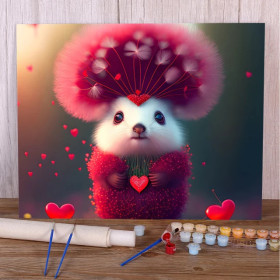 Agapanthe la Hérissonne Amoureuse Peinture par Numéro Enfants